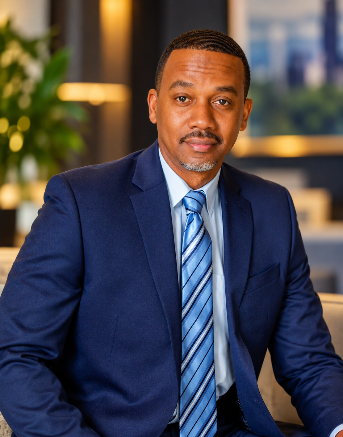 Kelvin T. Harrington in a navy suit